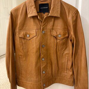 Lucky Brand Leather Trucker Jacket, Women's Size Large